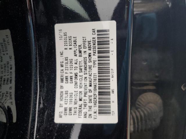 1HGCR2F16HA078031 Honda Accord Sport Special Edition