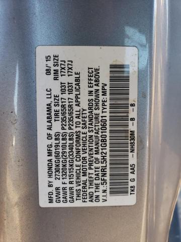 5FNRL5H21GB010601 Honda ODYSSEY LX