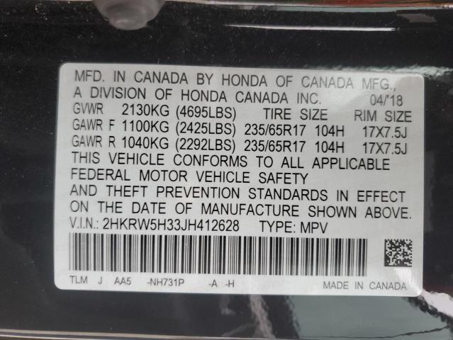 2HKRW5H33JH412628 Honda CR-V LX