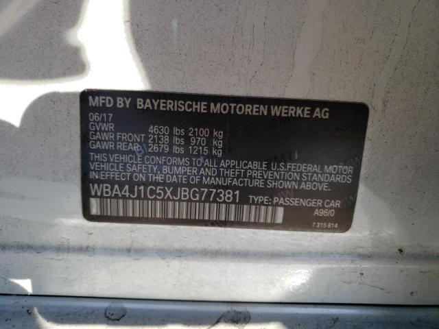 WBA4J1C5XJBG77381 BMW 430i Gran Coupe