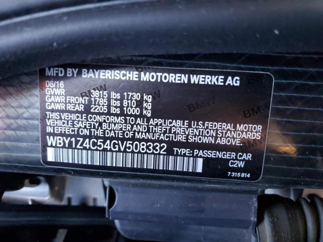 WBY1Z4C54GV508332 BMW I3 REX