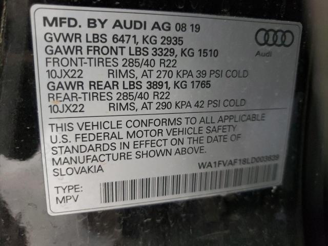 WA1FVAF18LD003639 Audi Q8 Prestige S-line