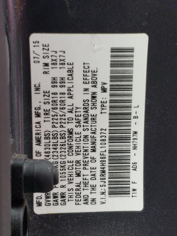 5J6RM4H96FL108372 Honda Cr-v Touring