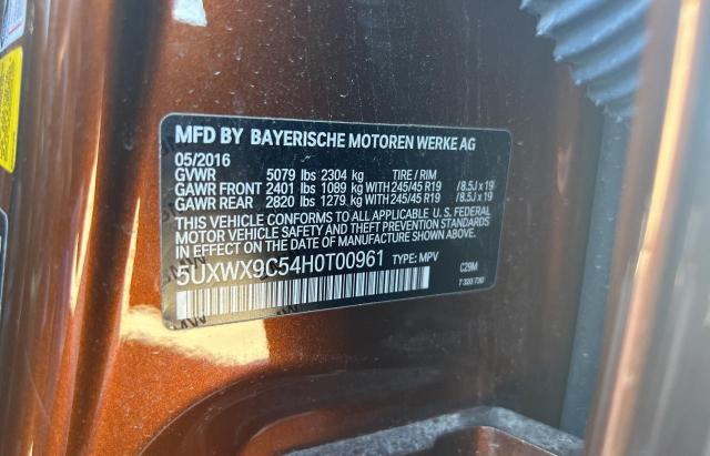 5UXWX9C54H0T00961 BMW X3 Xdrive28i