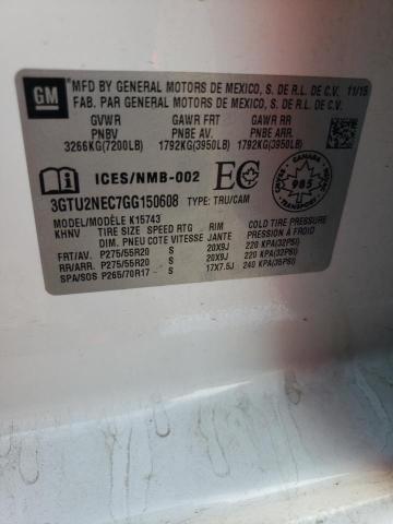 3GTU2NEC7GG150608 GMC Sierra K1500 Slt