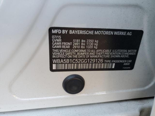 WBA5B1C52GG129126 BMW 535 I