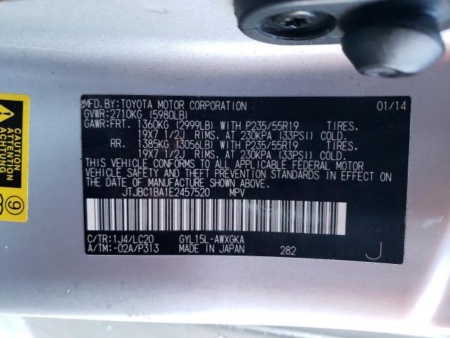 JTJBC1BA1E2457520 Lexus RX 450