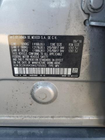 3CZRU6H39KG705093 Honda HR-V LX