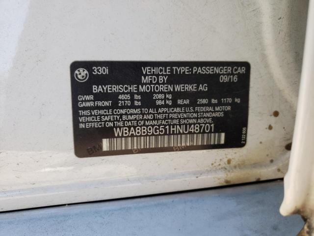 WBA8B9G51HNU48701 BMW 330 I