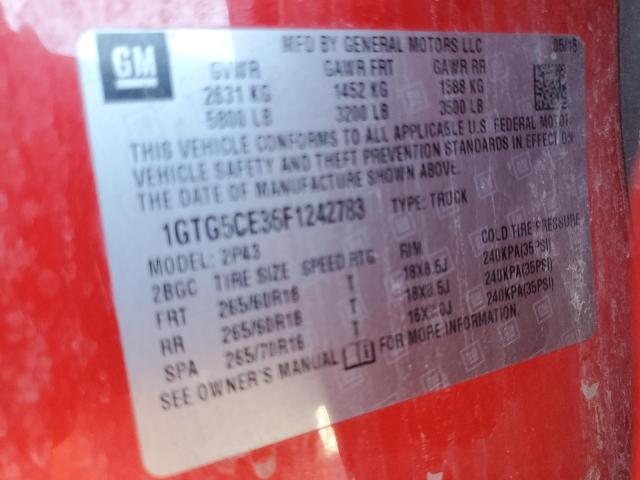 1GTG5CE36F1242783 GMC CANYON SLT