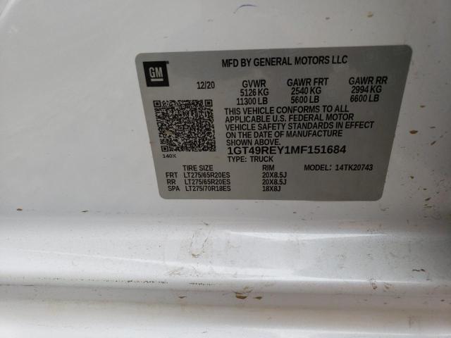 1GT49REY1MF151684 GMC Sierra K2500 Denali