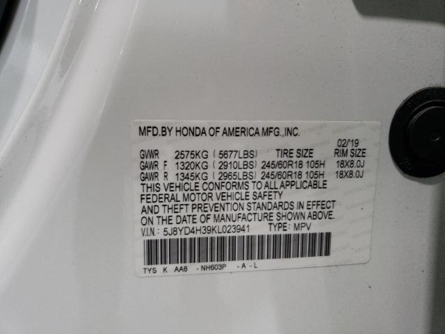 5J8YD4H39KL023941 Acura MDX