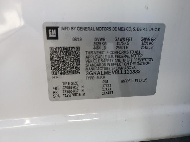 3GKALMEV8LL133883 GMC Terrain Sle