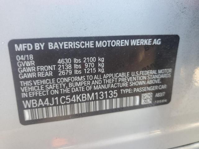 WBA4J1C54KBM13135 BMW 430i Gran Coupe