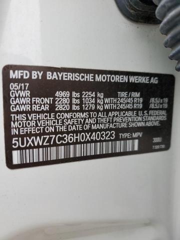 5UXWZ7C36H0X40323 BMW X3 Sdrive28i