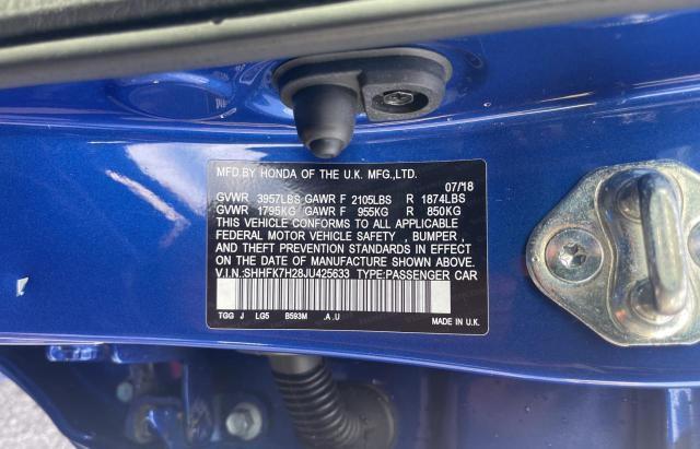 SHHFK7H28JU425633 Honda Civic Lx