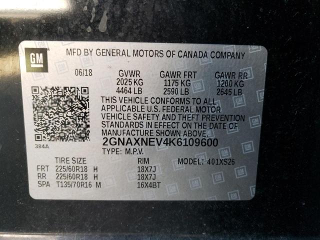 2GNAXNEV4K6109600 Chevrolet Equinox Premier
