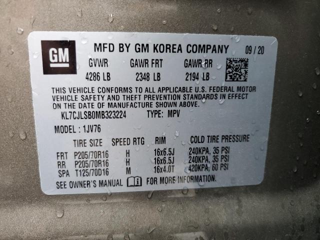 Chevrolet TRAX 1LT 2021 KL7CJLSB0MB323224 Image 12