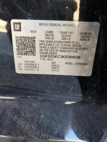 1GKS2GKC3KR398939 GMC Yukon Xl K1500 Slt