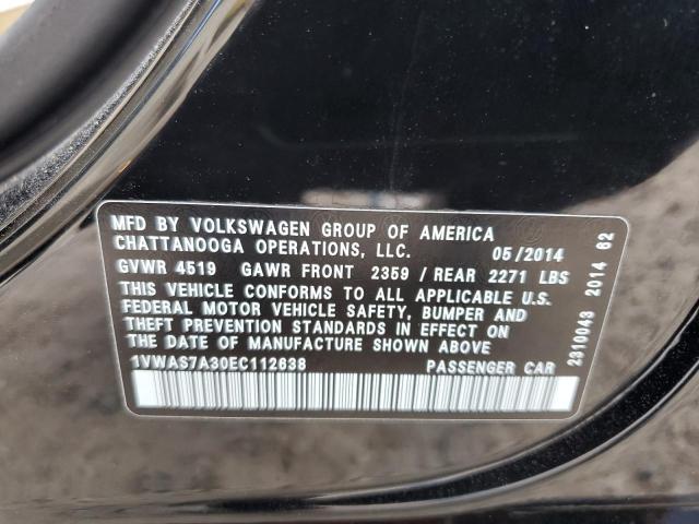 1VWAS7A30EC112638 Volkswagen PASSAT S