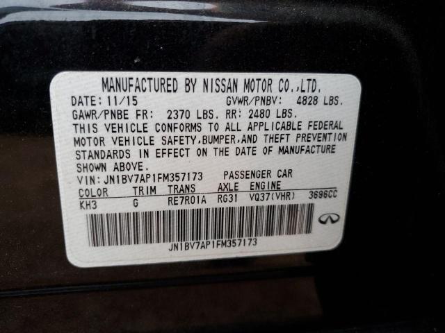 JN1BV7AP1FM357173 Infiniti Q50 BASE