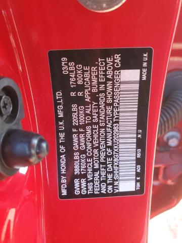 SHHFK8G7XKU202983 Honda Civic Type-r Touring