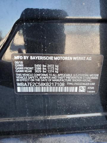 WBA7E2C58KB217108 BMW 740 I