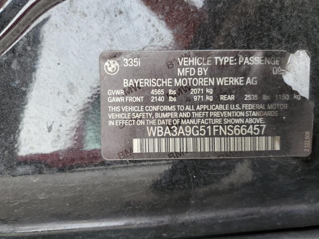 WBA3A9G51FNS66457 BMW 335 I
