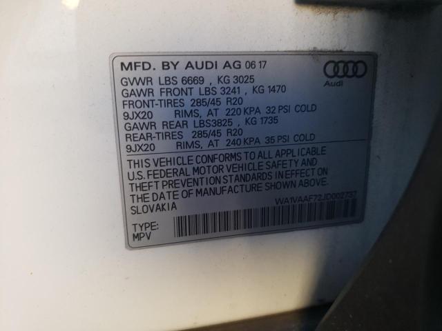 WA1VAAF72JD002737 Audi Q7 Prestige