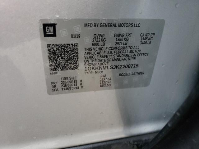 1GKKNMLS3KZ208715 GMC Acadia Slt-1
