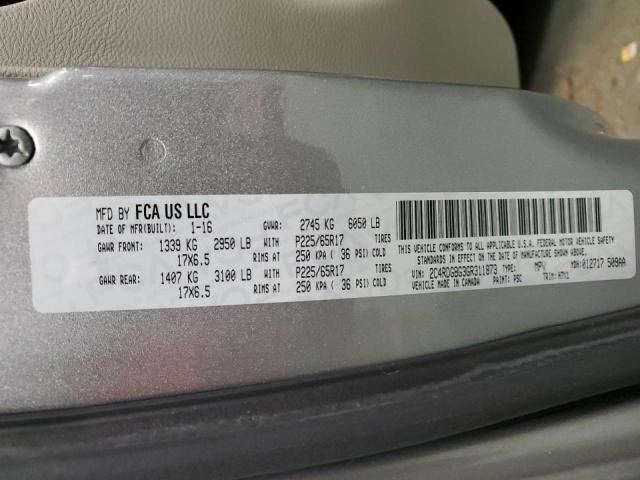 2C4RDGBG3GR311873 Dodge Grand Caravan Se
