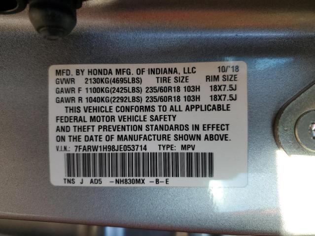 7FARW1H98JE053714 Honda Cr-v Touring
