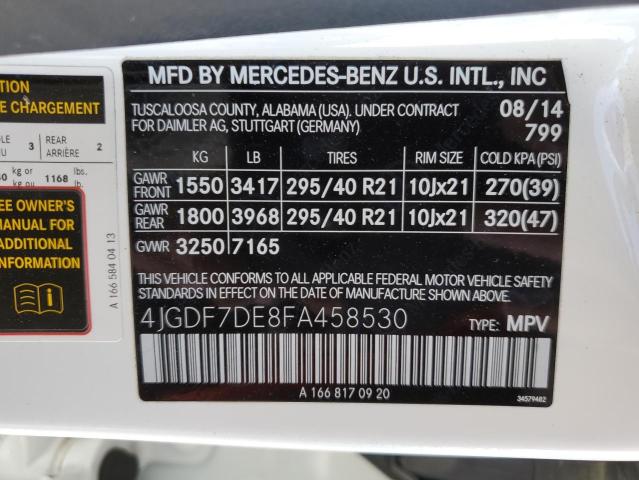 4JGDF7DE8FA458530 Mercedes-Benz Gl 550 4matic