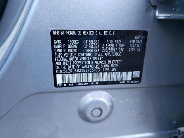 3CZRU6H3XMM755473 Honda HR-V LX