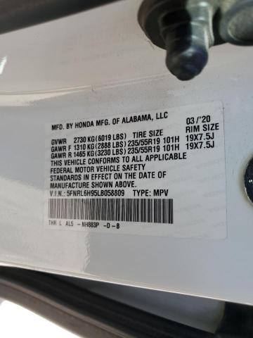 5FNRL6H95LB058809 Honda Odyssey Elite