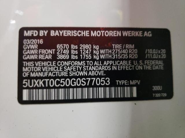 5UXKT0C50G0S77053 BMW X5 Xdr40e