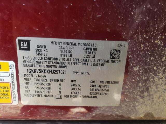 1GKKVSKDXHJ297021 GMC Acadia Limited Slt-2