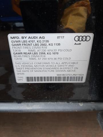 WA1BCCFS1JR011624 Audi Q3 PREMIUM