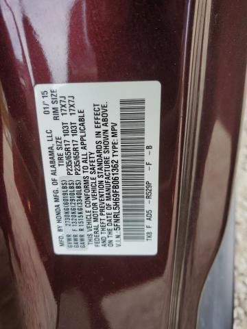 5FNRL5H69FB061362 Honda ODYSSEY EXL
