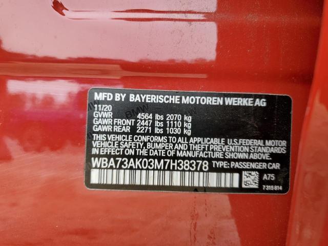 WBA73AK03M7H38378 BMW 228XI