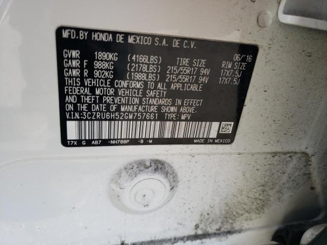 3CZRU6H52GM757661 Honda HR-V EX