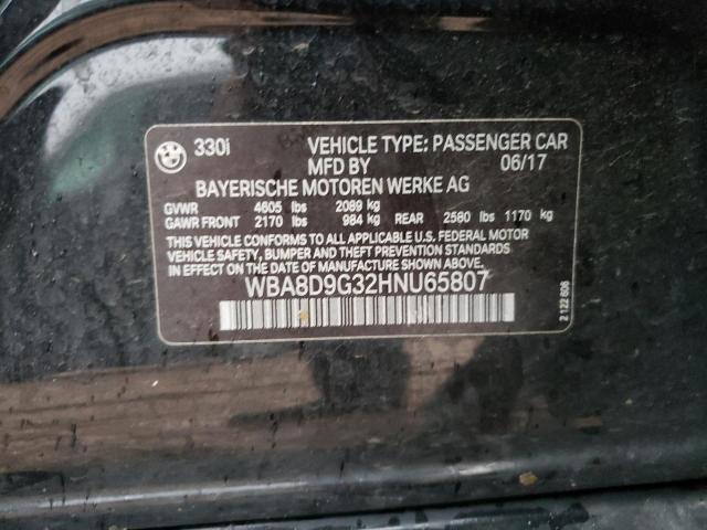 WBA8D9G32HNU65807 BMW 330 XI