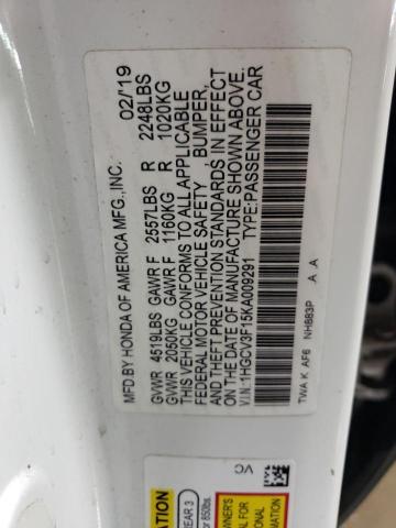 1HGCV3F15KA009291 Honda ACCORD HYBRID