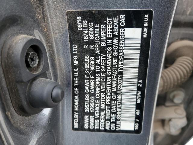 SHHFK7H49JU230271 Honda Civic Sport