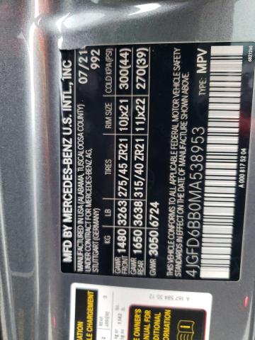 4JGFD6BB0MA538953 Mercedes-Benz Gle Coupe Amg 53 4matic