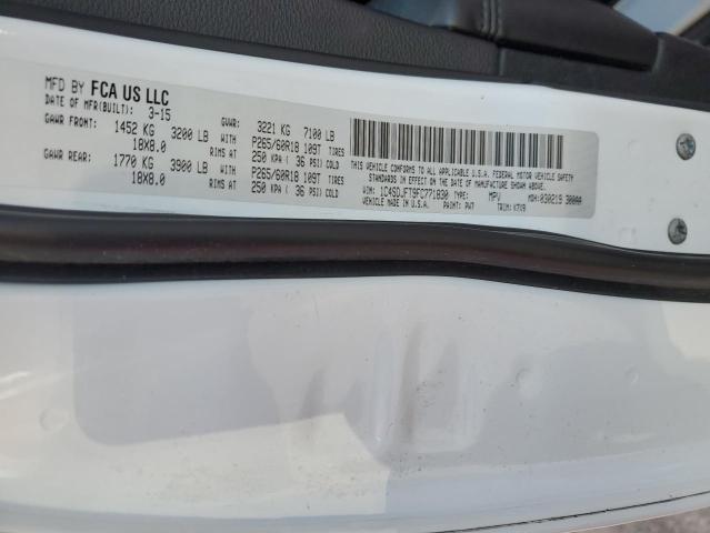 1C4SDJFT9FC771830 Dodge Durango Ssv