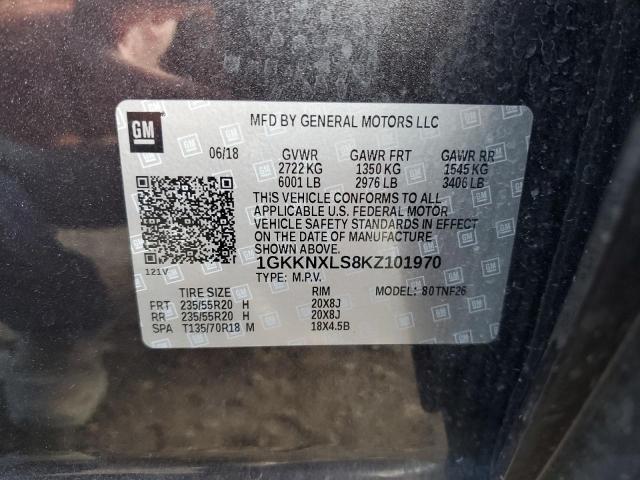 1GKKNXLS8KZ101970 GMC Acadia Denali