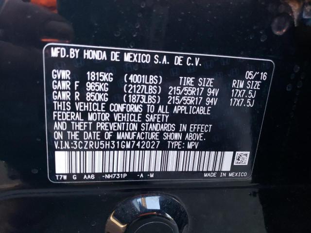 3CZRU5H31GM742027 Honda HR-V LX