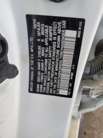SHHFK7H43HU204310 Honda Civic Sport