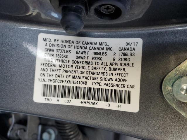 2HGFC2F7XHH541048 Honda CIVIC EX